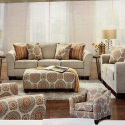 Sofá And Loveseat 1 Accent Chairs. Ottoman $ 1,899.95