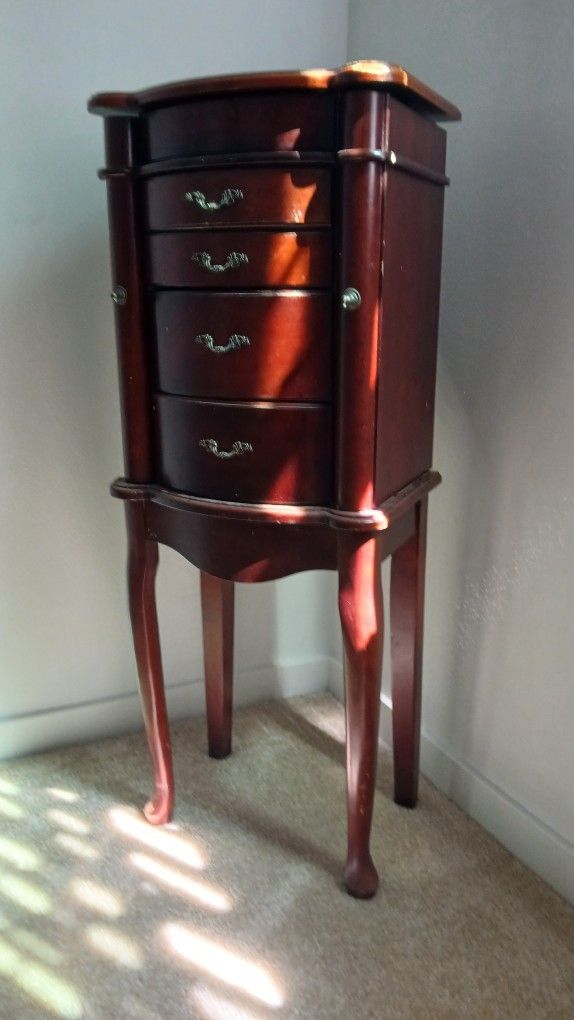 ANTIQUE JEWELRY BOX WOOD 40 cash