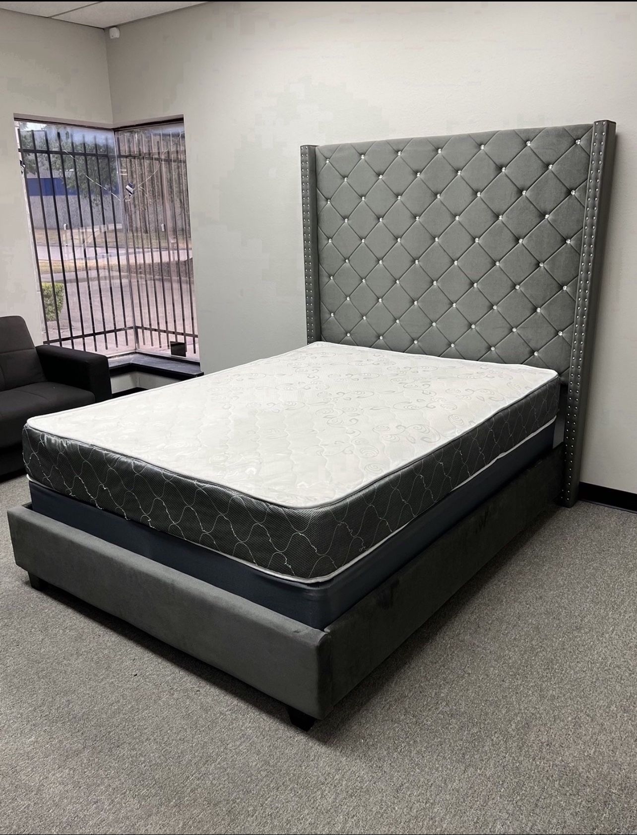 Queen Bed With Mattress Brand new  Free Delivery Same Day