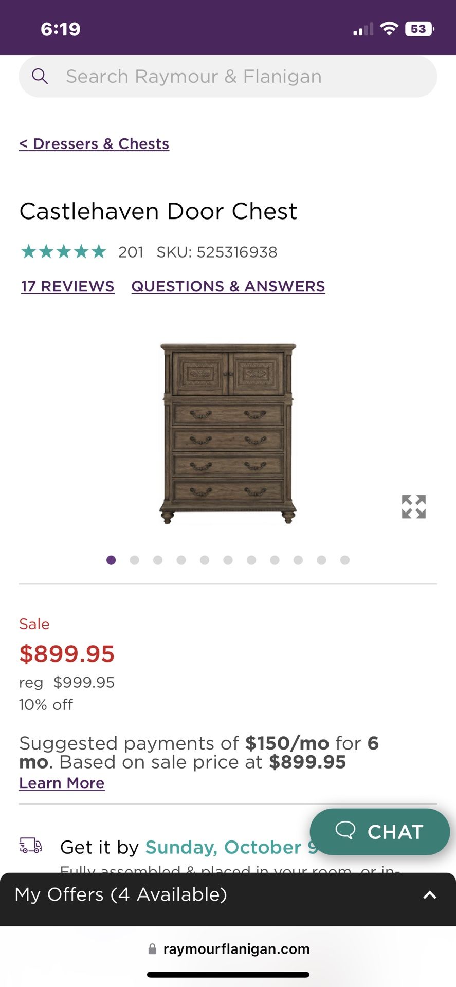 Castle heaven Bedroom Set 5pcs