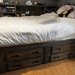 Wood bed frame (full size)