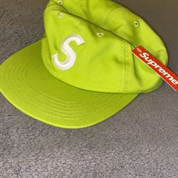 Supreme S Hat Lime Green