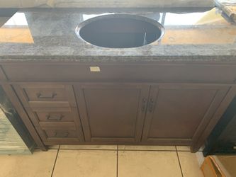 48 in Ashburn Mahogany Bath Vanity w/ Granite Top