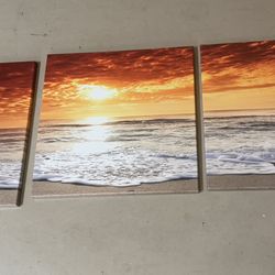 Sunset Canvas 3 Piece 