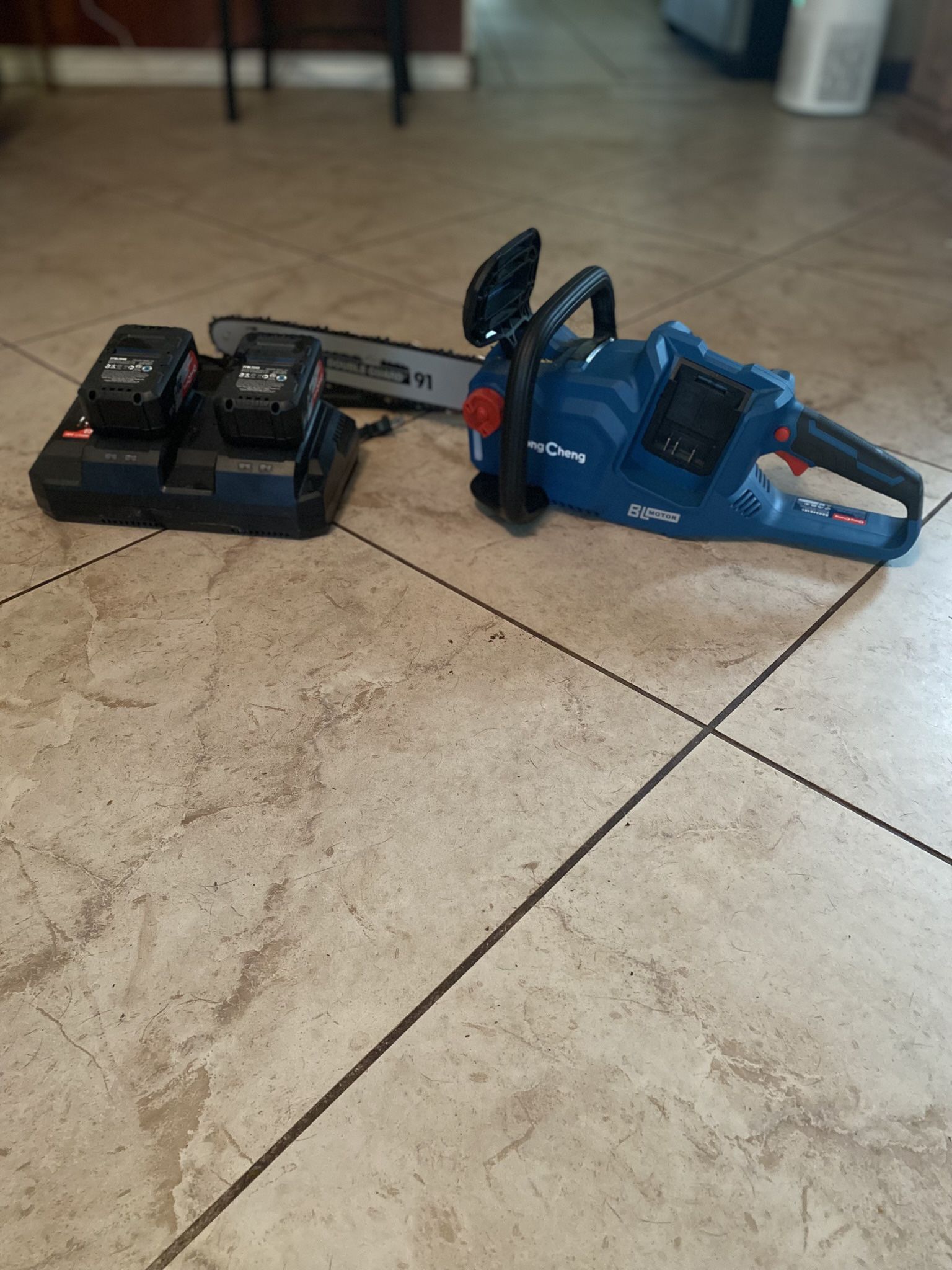 Cordless 16” Chainsaw With Lithium Batteries