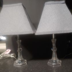 Pair Of Acrylic Lamps