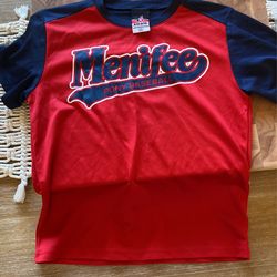 Red Menifee Pony Baseball Jersey Shirt Youth Small S