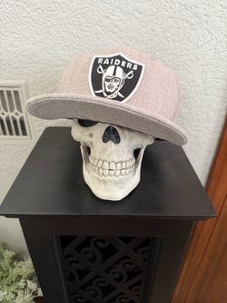 New Era 59FIFTY Las Vegas Raiders Hat Fitted 7 3/8 Grey Heather  Blend Cap