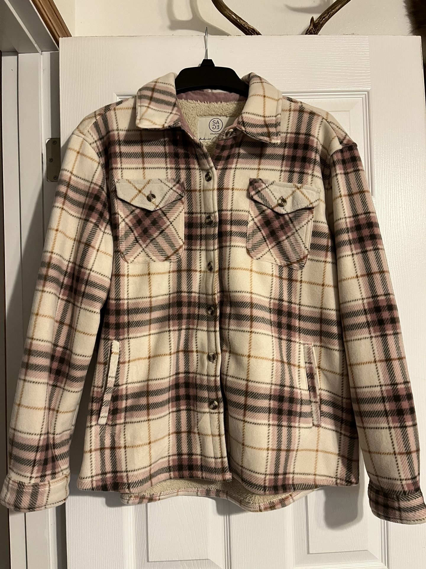 Pink Plaid Jacket-Large