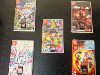 Nintendo Switch Game Bundle – Mario Kart 8 Deluxe + 4 Games
