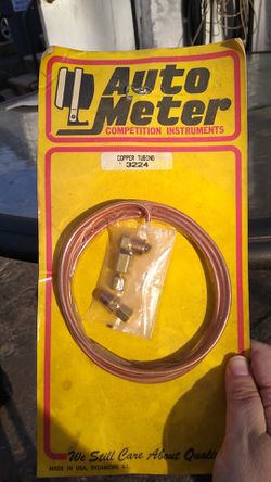 Auto meter Cooper tubing