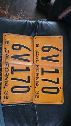 1932 original license plates