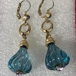 Aretes Gold Fillet Piedra Joyas Antiguos 