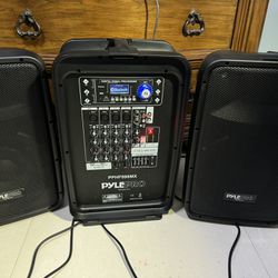 Pyle Bluetooth PA Speaker & Amplifier Mixer System, 8-Ch Audio 