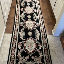Vintage Chinese silk runner rug