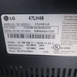 FLAT SCREEN TV LG 47H40