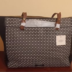Fossil Tote Stripped Handbag