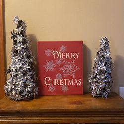 Metal Lighted Christmas Trees