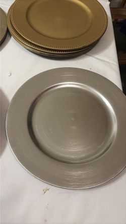 Silver  Charger Plates Set