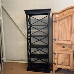 Tall Black Bookcase (Ballard Designs)