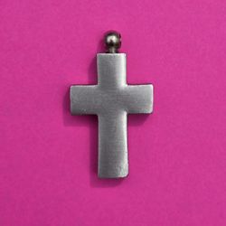 Madelyn Pewter Cross Pendant Vessel