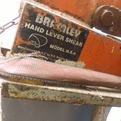 branley hand lever shear