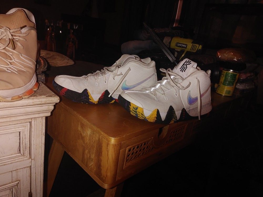 Kyie Irving Size 11 With 11 On Botton Of Shoe.  Very First Pair From The College Courts To The N. B. A..