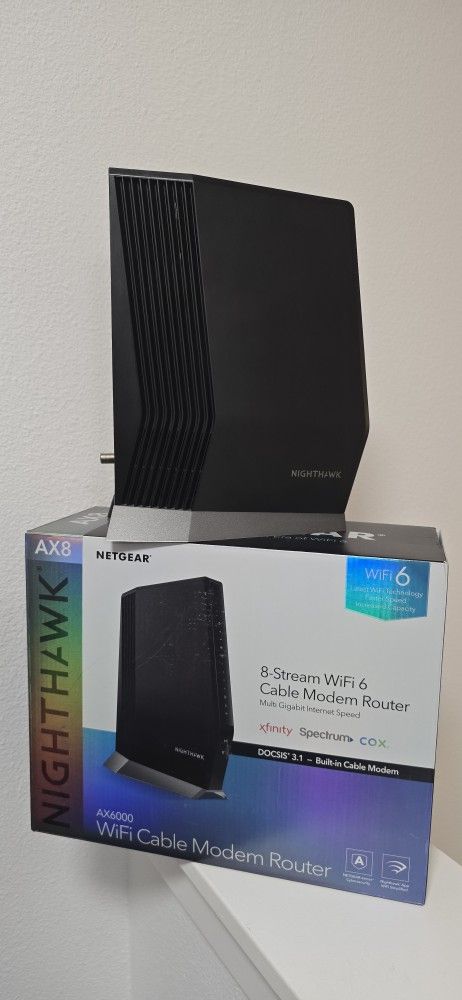 NETGEAR Nighthawk Cable Modem and WiFi 6 Router Combo (CAX80)