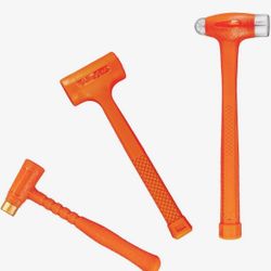 XtremepowerUS 3-Pieces Dead Blow Hammer Set, Brass Hammer, Ball-Peen Hammer, and Dead Blow Hammer, Unibody Checkered Grip, Spark & Rebound Resistant