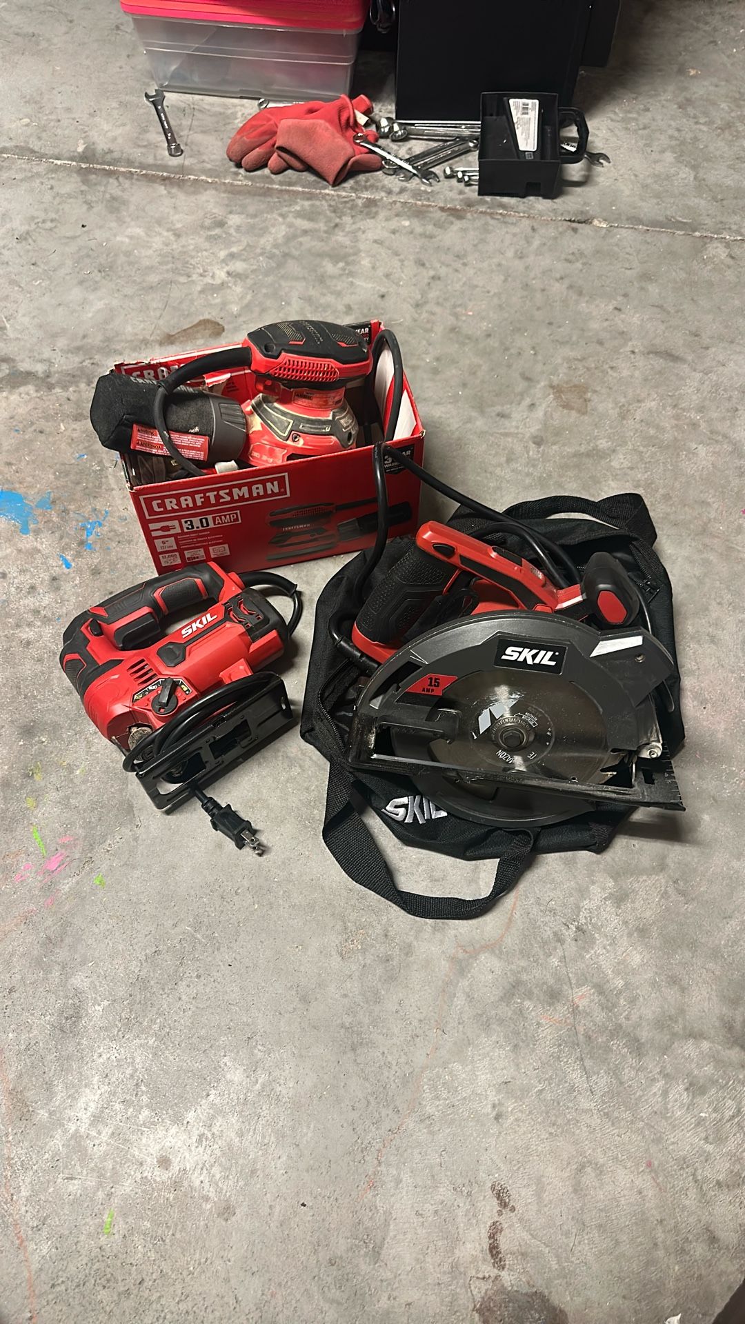 Electric woodcutting tools | SKIL Circular Saw, SKIL JigSaw, Craftsman Orbital Sander