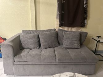 Modern Gray Sectional Couch (2-Piece Set)