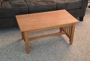 Mission style, wood coffee table