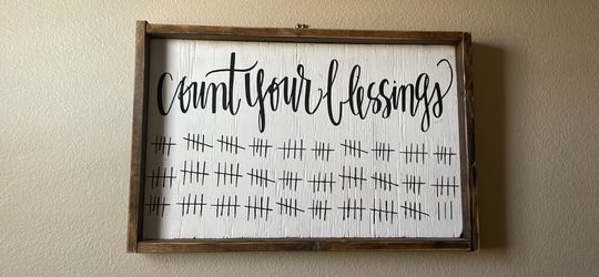 Count Your Blessings Sign