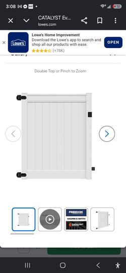CATALYST Everton 6-ft H x 5-ft W White Privacy Vinyl  pvc Flat-top Fence gate https://offerup.com/redirect/?o=RlJFRS5ERUxJVkVSWQ==!