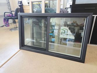 Black Vinyl Dual Pane Window *57×33*Retrofit