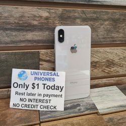 APPLE IPHONE XS 64GB UNLOCKED.  DRONE $1 DOWN TODAY REST IN PAYMENTS.NO CREDIT CHECK 