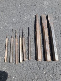9 piece Craftsman punch and Chisel lot