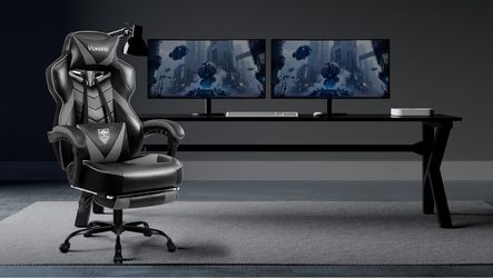 2454i $100  Vonesse Gaming Chair, High Back Gaming Chair with Footrest and Massage, Gaming Chairs for Adults with Pocket Spring Cushion, Big and Tall 