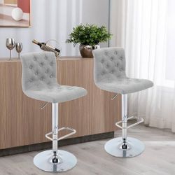 GREY BAR STOOLS SET OF 2 PCS 👉 59.00 X SET OF 2 BARSTOOL 👈💥 BRAND NEW 💥