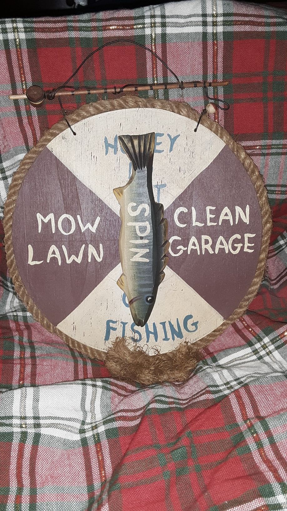 Fishing/Chore Spinner Sign