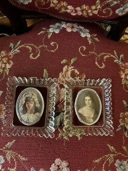 Pair Of Antique Framed Cameos 