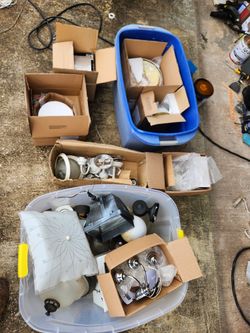 Tons of Light Fixtures. Some Are new in Box some Are Used