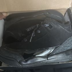 Jordan 3 all black toddler sneakers size 10C