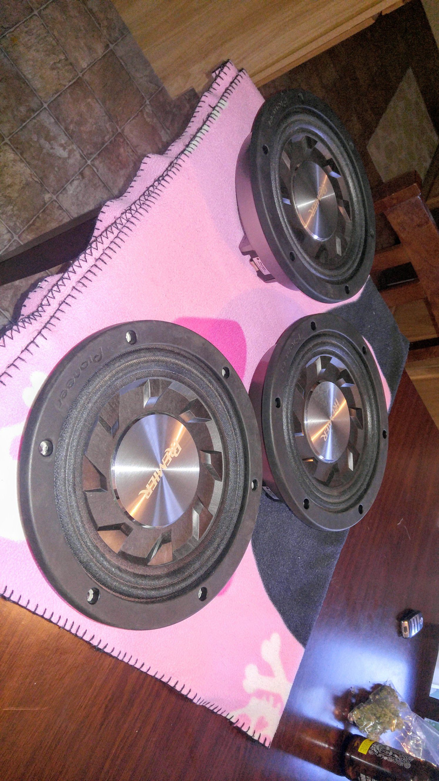 3 Pioneer Premier 10" TS-SW1041D Shallow Mount 10" Subwoofers. *NEW FIRM PRICE*