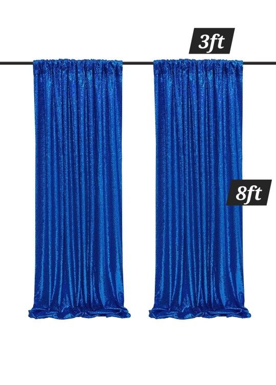 2ftx8ft  Royal Blue Sequin 2 Backdrop  Panels New