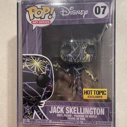 Jack Skellington Art Series Funko Pop *SEALED MINT* Hot Topic Exclusive Disney Nightmare Before Christmas NBC 07 with Hard Stack protector