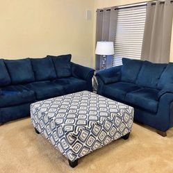 Couch And Loveseat With Ottoman