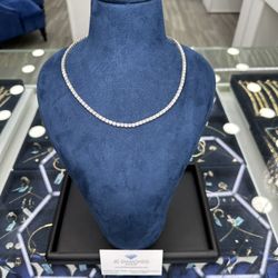 Tennis Chain 4,5 Mm Wide By 20 Inch 10k Gold Diamonds 