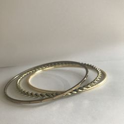 Gold color bangle bracelet bundle