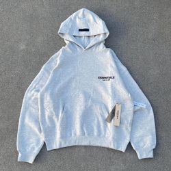 Fear of God Essentials Hoodie Light Oatmeal Gray Size XS New Authentic Drop